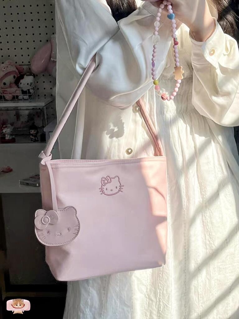 HK Embroidered Bucket Bag - Perfect for Commuting