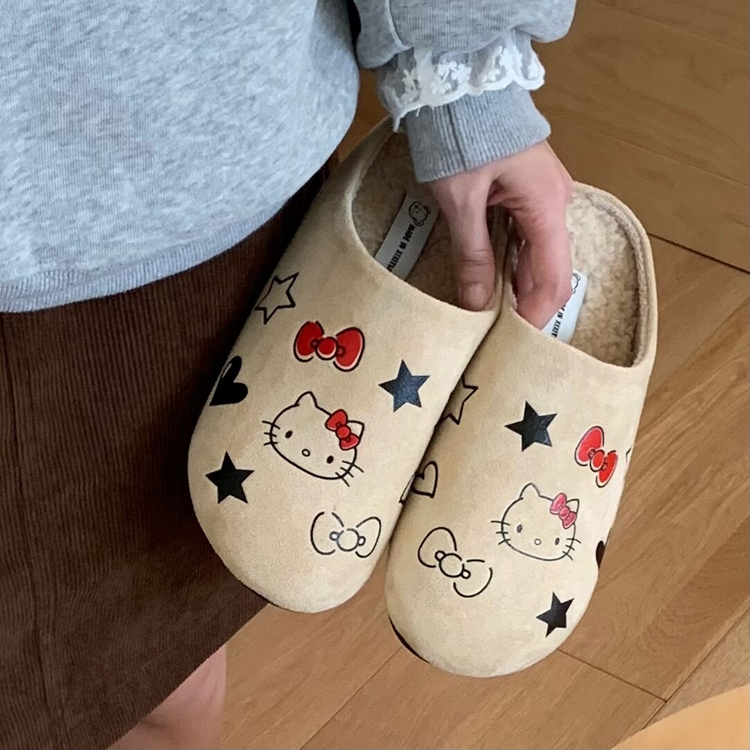HK Fuzzy Slippers for Women, Warm & Cozy Fall/Winter Slip-on Sneakers, EVA + Suede Plush, Non-slip Indoor Outdoor Footwear 01250919