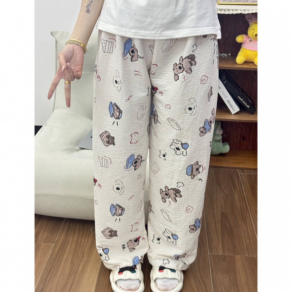 HK Dopamine Sleep Pants - Summer Lightweight Cotton Lounge Pants for Women 02250616