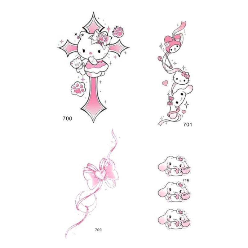 Hello Kitty Kawaii Tattoo Sticker
