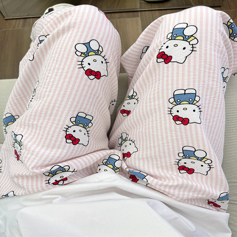 HK Dopamine Sleep Pants - Summer Lightweight Cotton Lounge Pants for Women 02250616