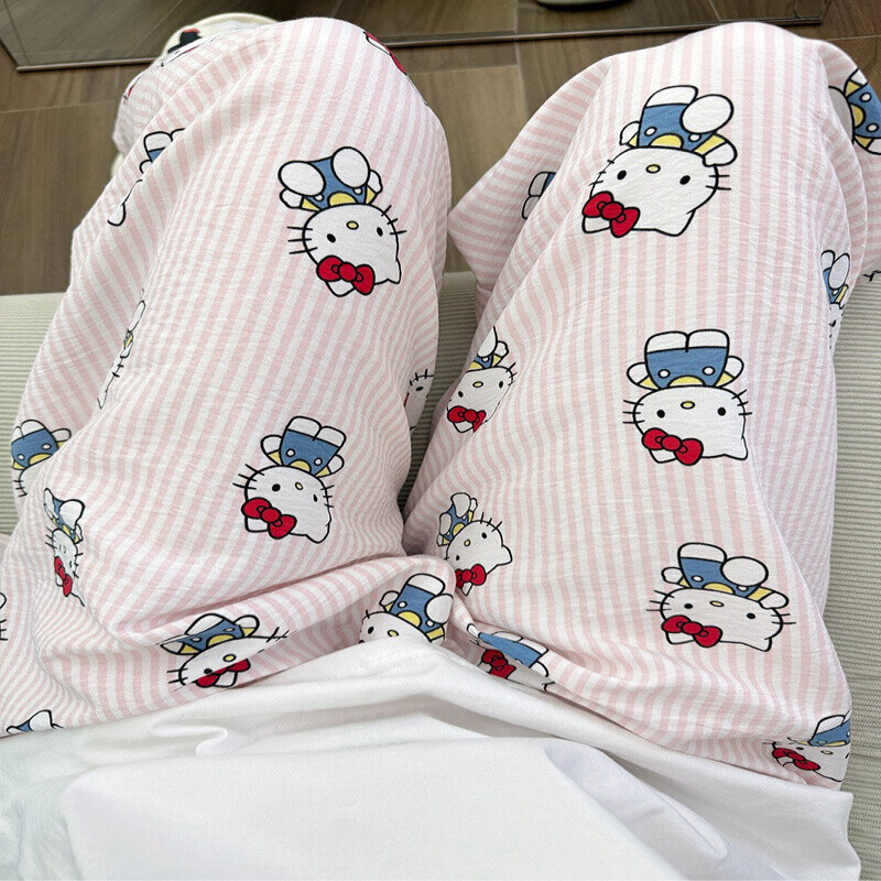 HK Dopamine Sleep Pants - Summer Lightweight Cotton Lounge Pants for Women 02250616