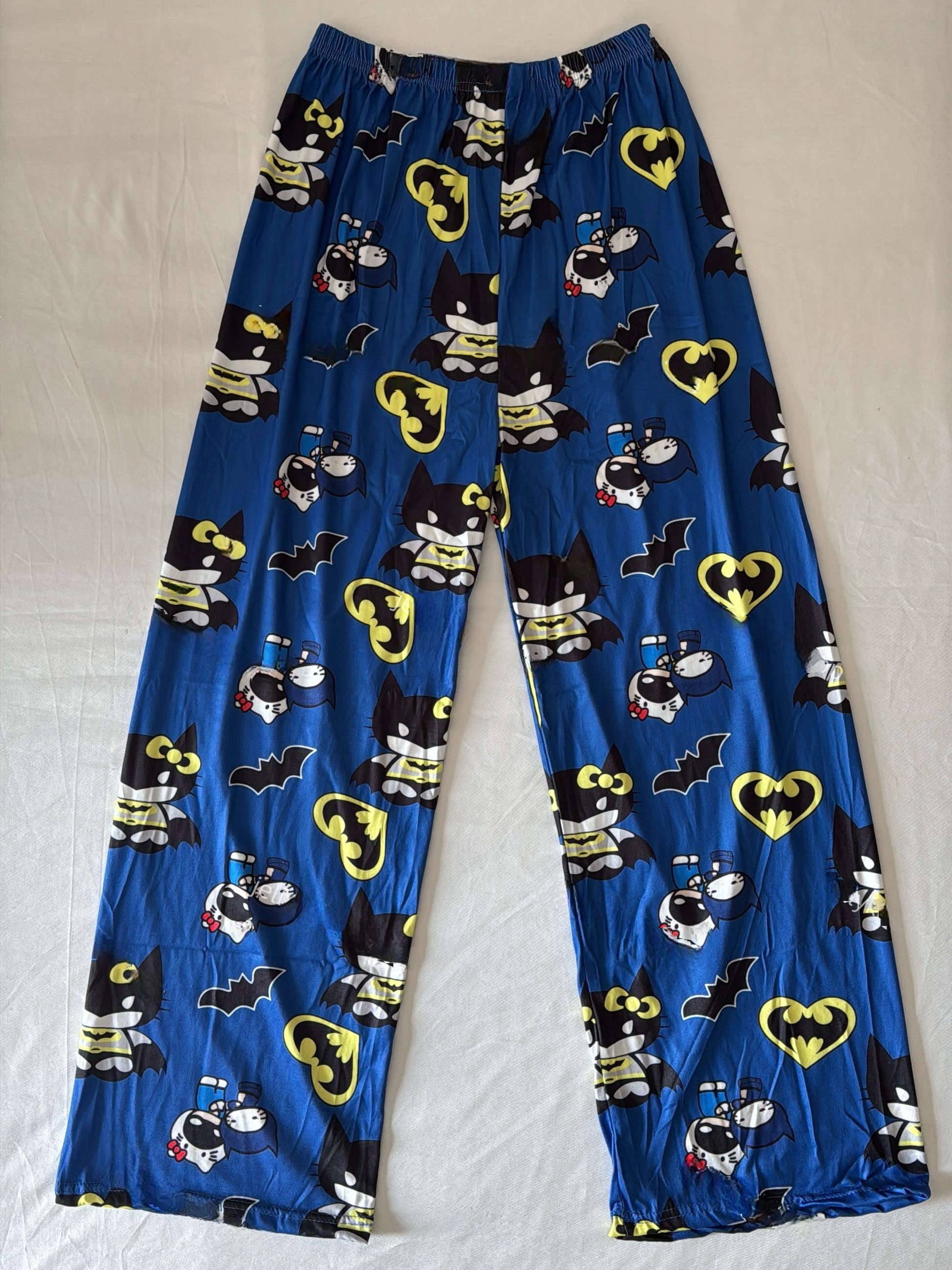 Hello Kitty & Batman Pajama Pants Sleepwear - Soft Fuzzy Fleece Lounge