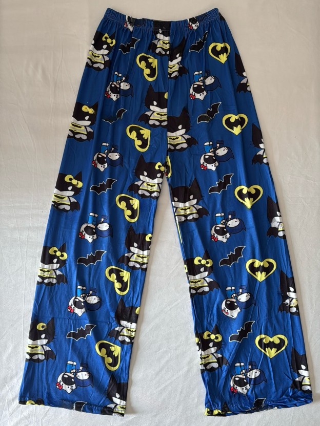 Hello Kitty & Batman Pajama Pants Sleepwear - Soft Fuzzy Fleece Lounge