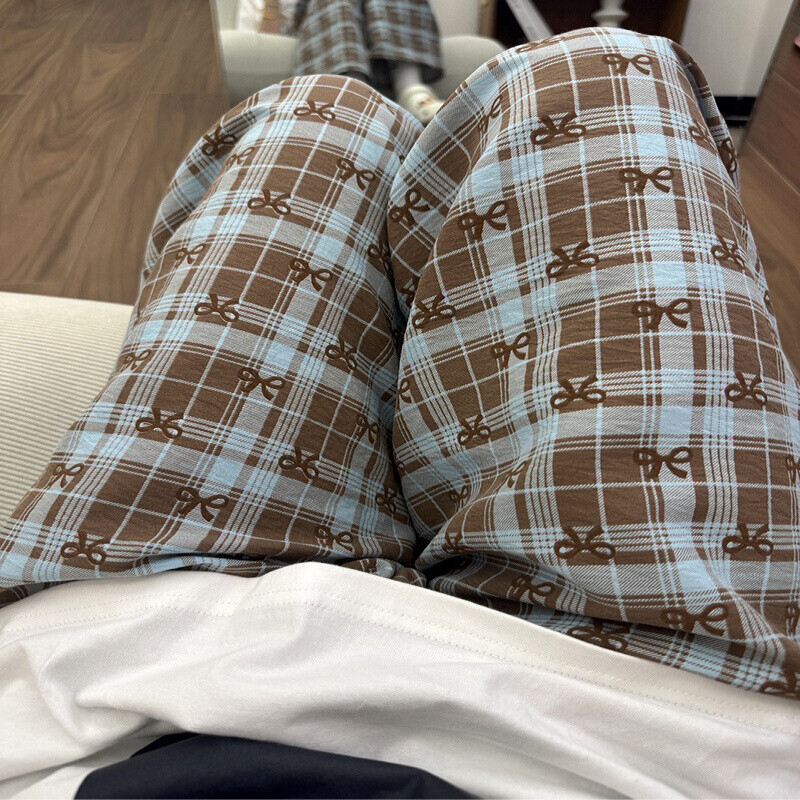 HK Dopamine Sleep Pants - Summer Lightweight Cotton Lounge Pants for Women 02250616