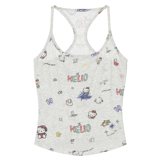 HK Retro Mini Vest - Y2K Fitted Sleeveless Top for Women 05250620