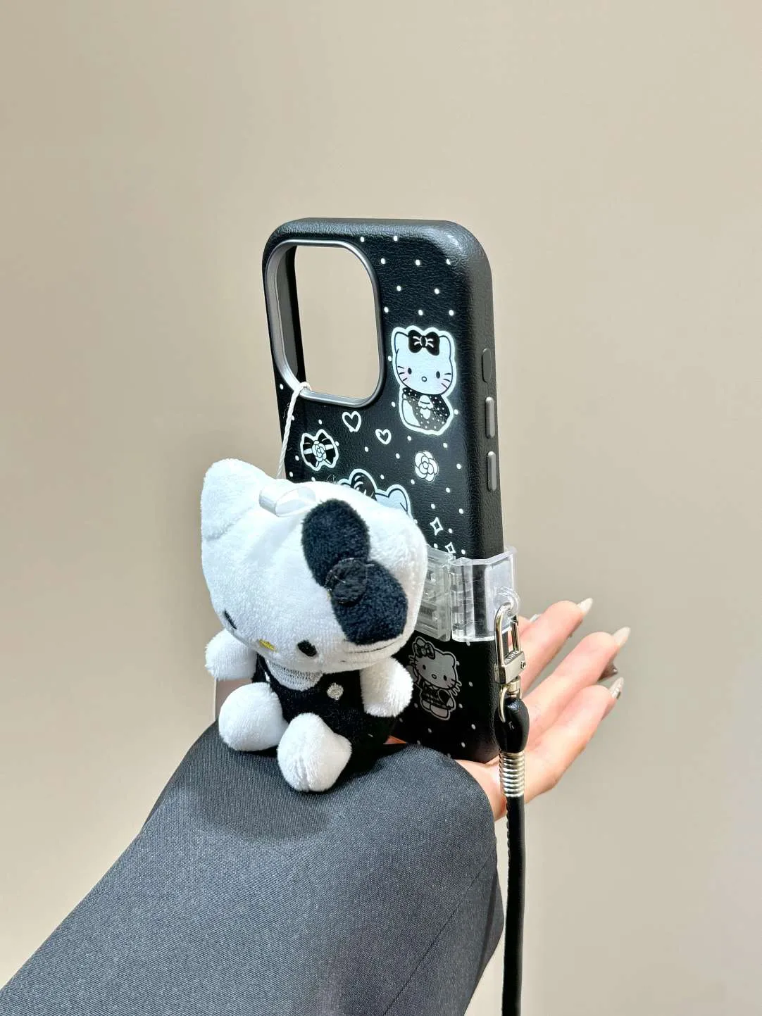 HK Plush Doll Strap iPhone Case – Cute & Functional Phone Cover