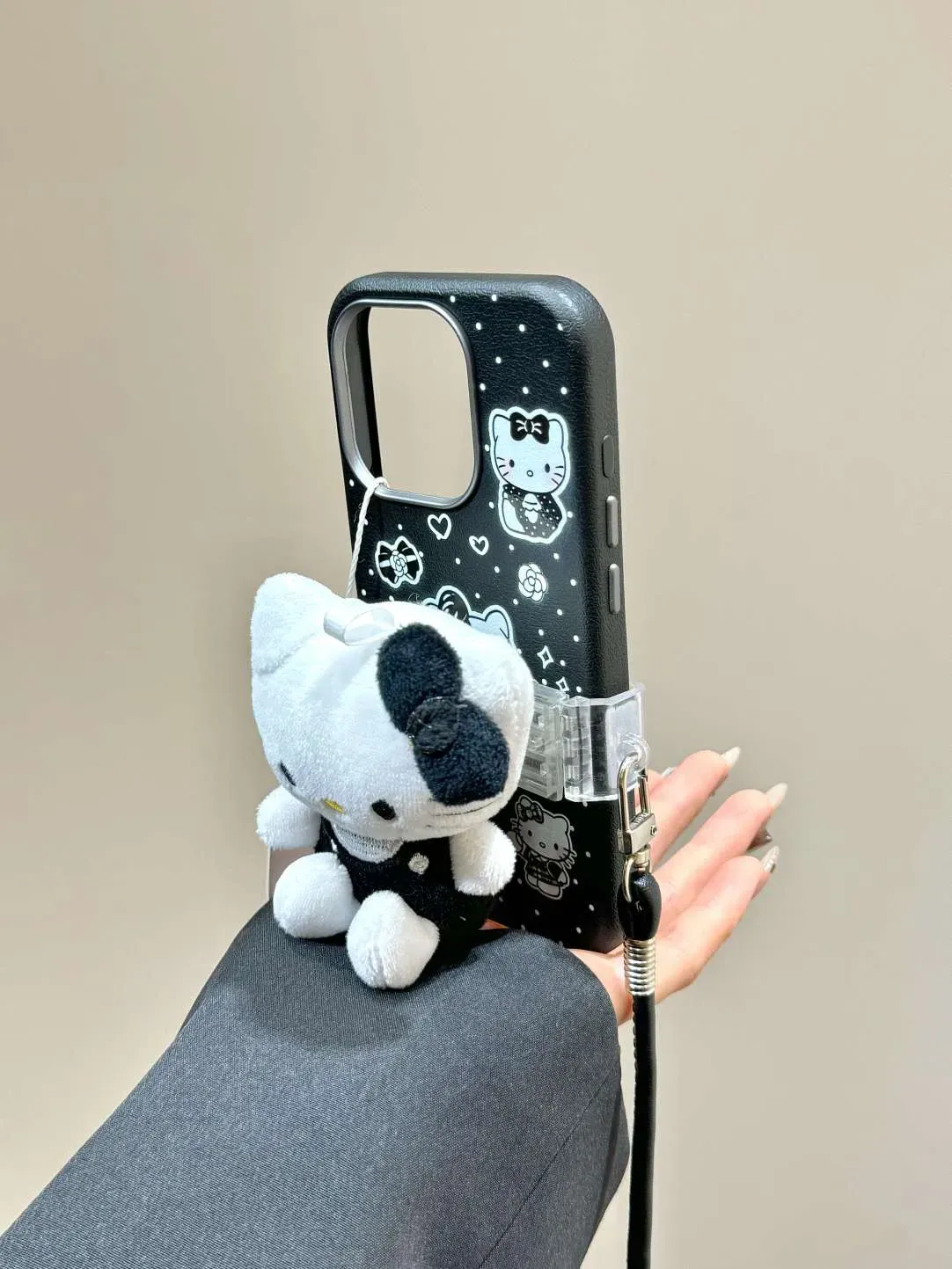 HK Plush Doll Strap iPhone Case – Cute & Functional Phone Cover