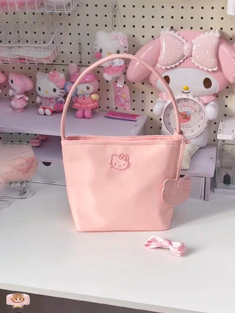 HK Embroidered Bucket Bag - Perfect for Commuting