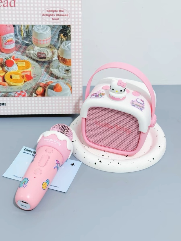 Hello Kitty Pink Cream Cake Microphone Speaker: Sweet Melodies Await