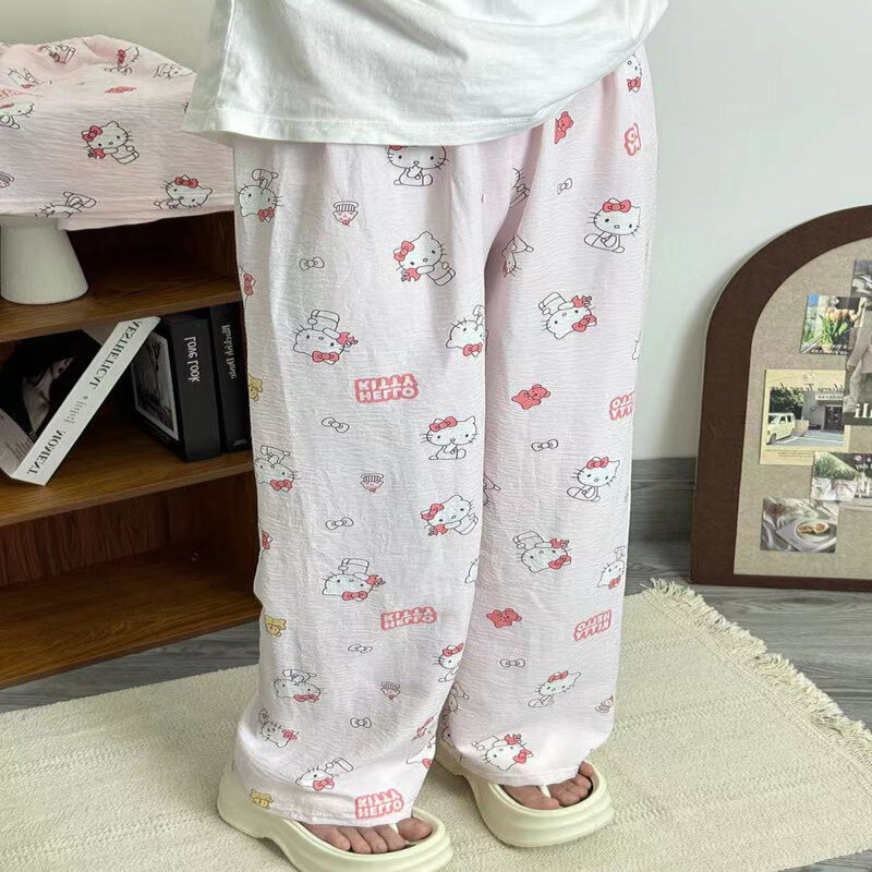 HK Dopamine Sleep Pants - Summer Lightweight Cotton Lounge Pants for Women 02250616