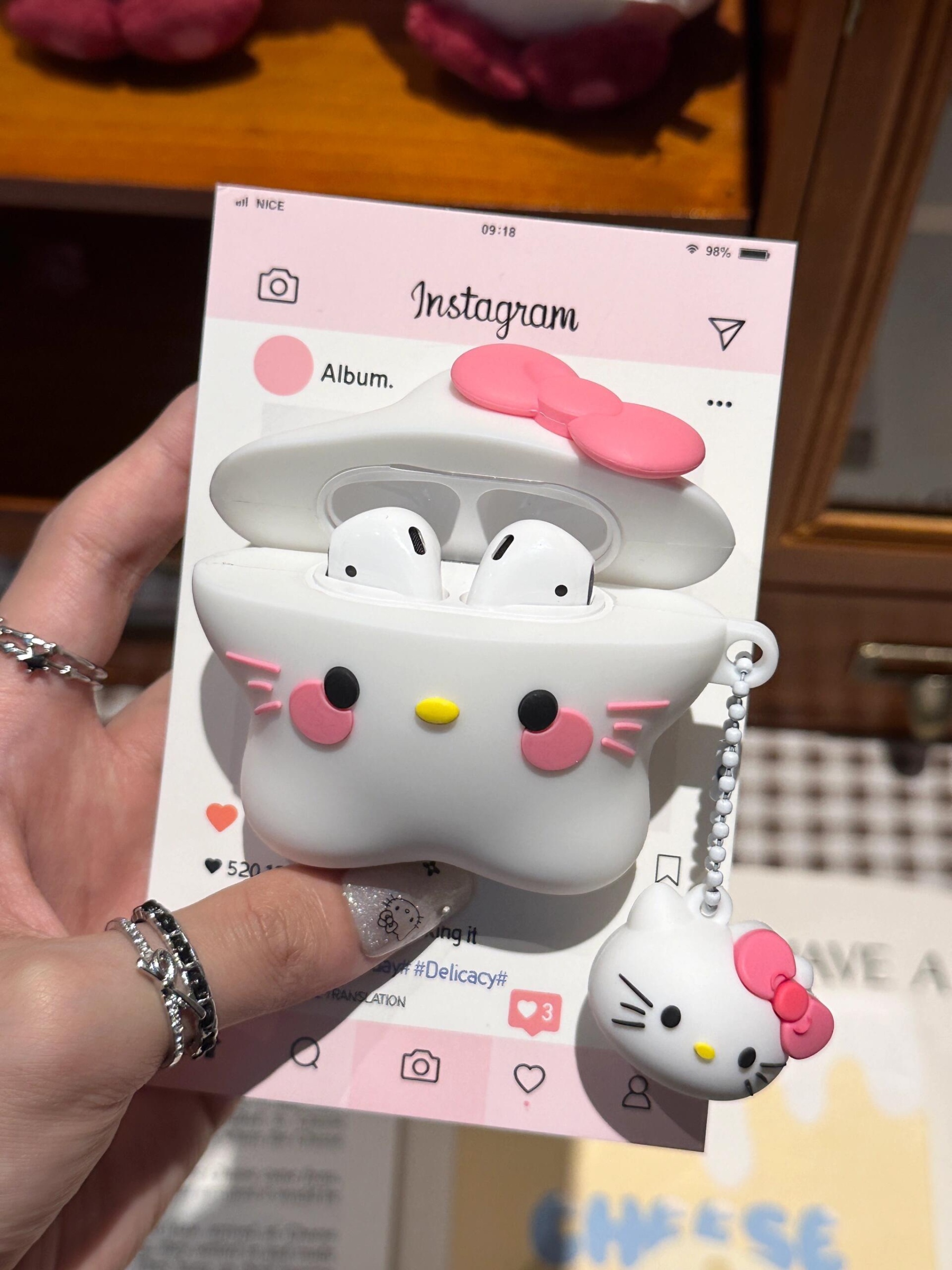 Hello Kitty Kawaii Starry AirPods Case
