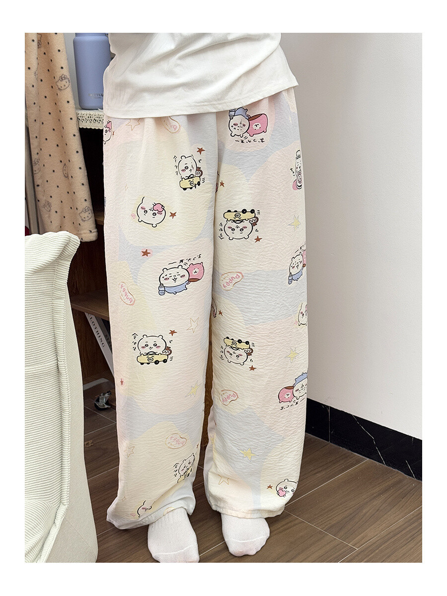 HK Dopamine Sleep Pants - Summer Lightweight Cotton Lounge Pants for Women 02250616