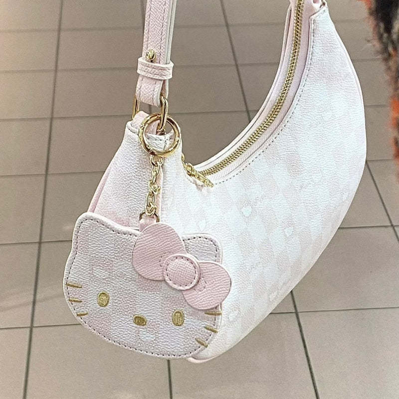PreSale - Free Necklace! Pink Kitty Plaid Handbag BB1365