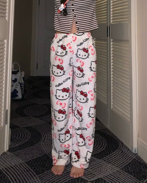HK Coral Fleece Home Warm Pajama Pants