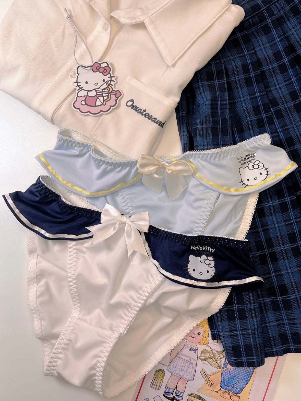 HK Underwire Cute Push Up Strappy Lingerie Set Panty Bra