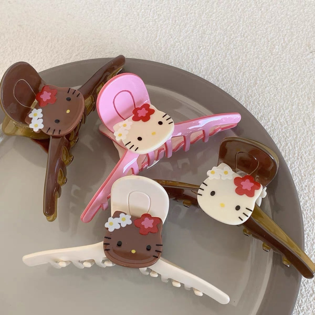 Tan HK Acetic Acid Hairpin Shark Clip Hair Accessories
