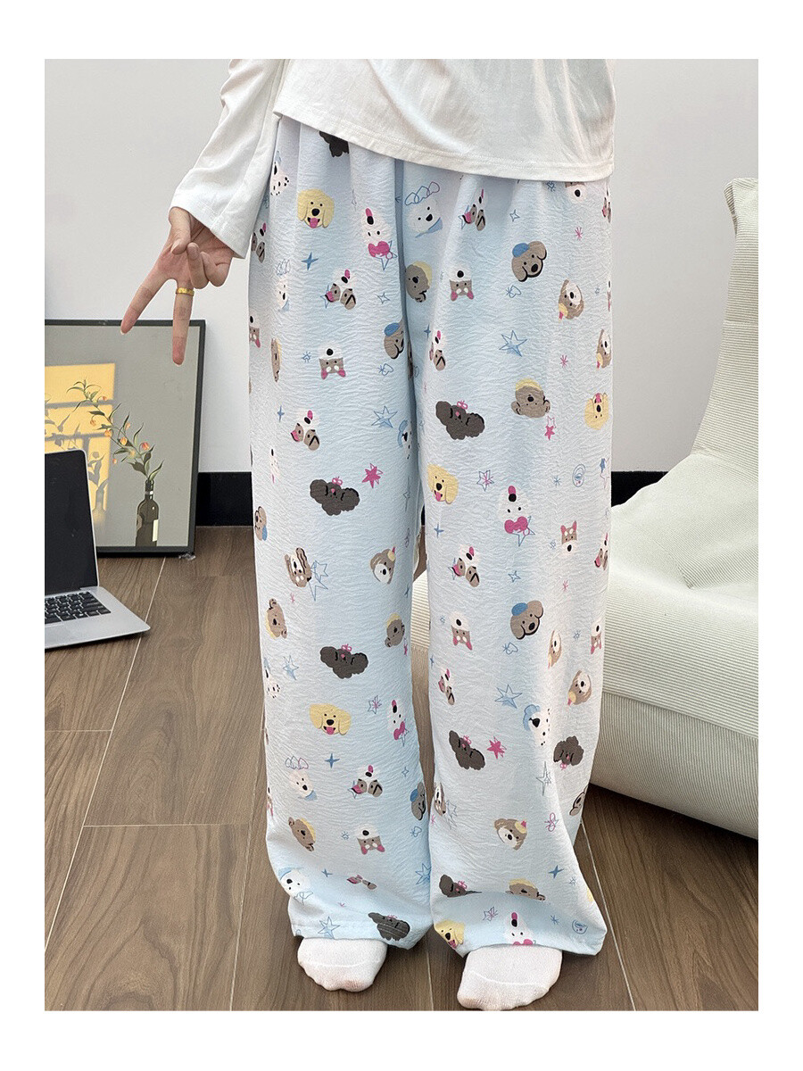 HK Dopamine Sleep Pants - Summer Lightweight Cotton Lounge Pants for Women 02250616