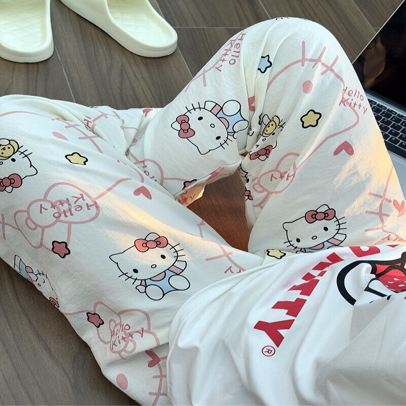 HK Dopamine Sleep Pants - Summer Lightweight Cotton Lounge Pants for Women 02250616