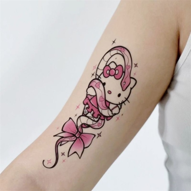 Hello Kitty Kawaii Tattoo Sticker