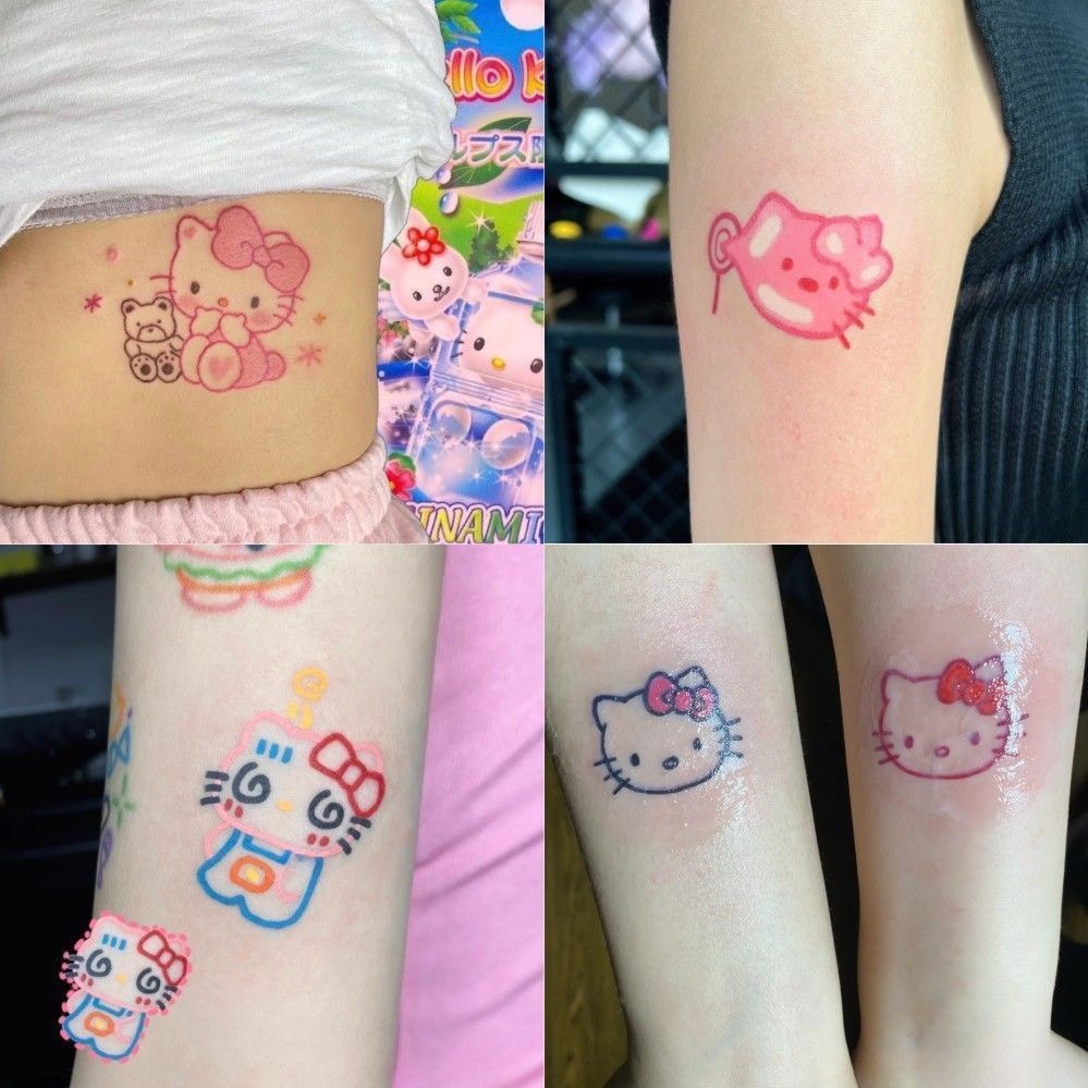 Kawaii Hello Kitty Tattoo Stickers