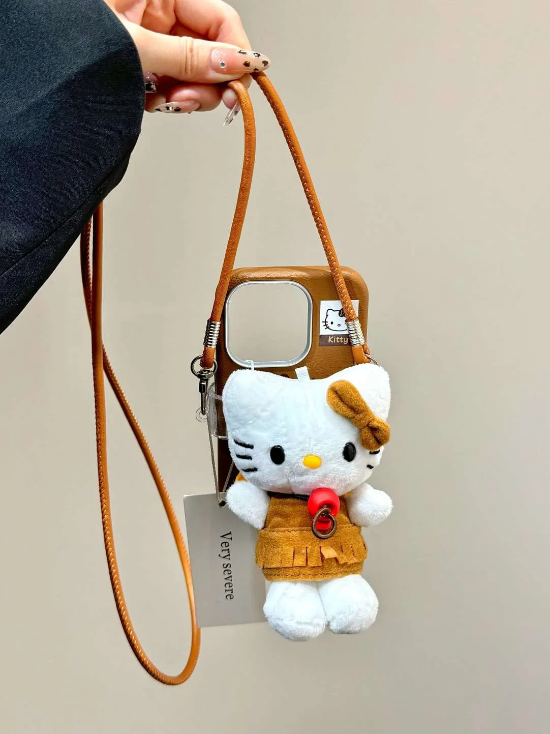 HK Plush Doll Strap iPhone Case – Cute & Functional Phone Cover