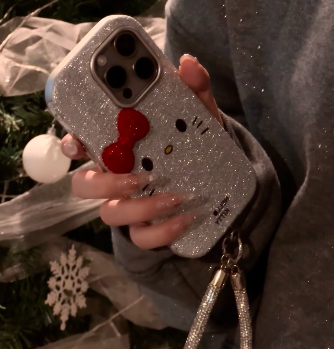 HK Shimmering Cutie Phone Case With Charm