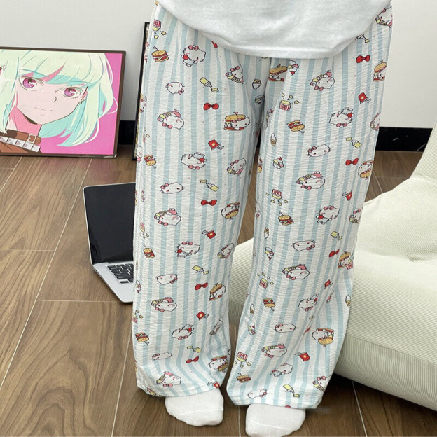 HK Dopamine Sleep Pants - Summer Lightweight Cotton Lounge Pants for Women 02250616