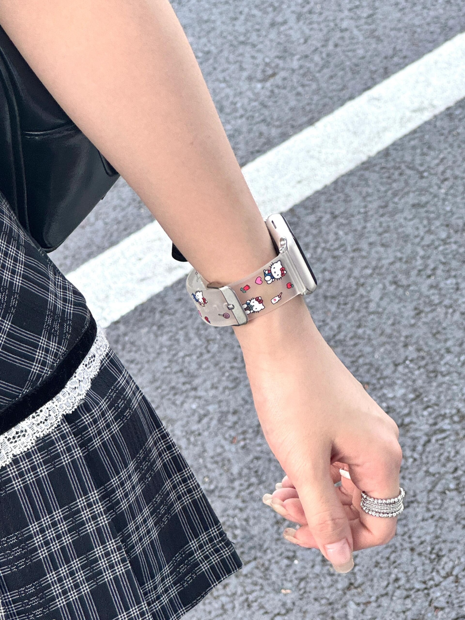 HK Apple Watch Transparent Matte Silicone Band