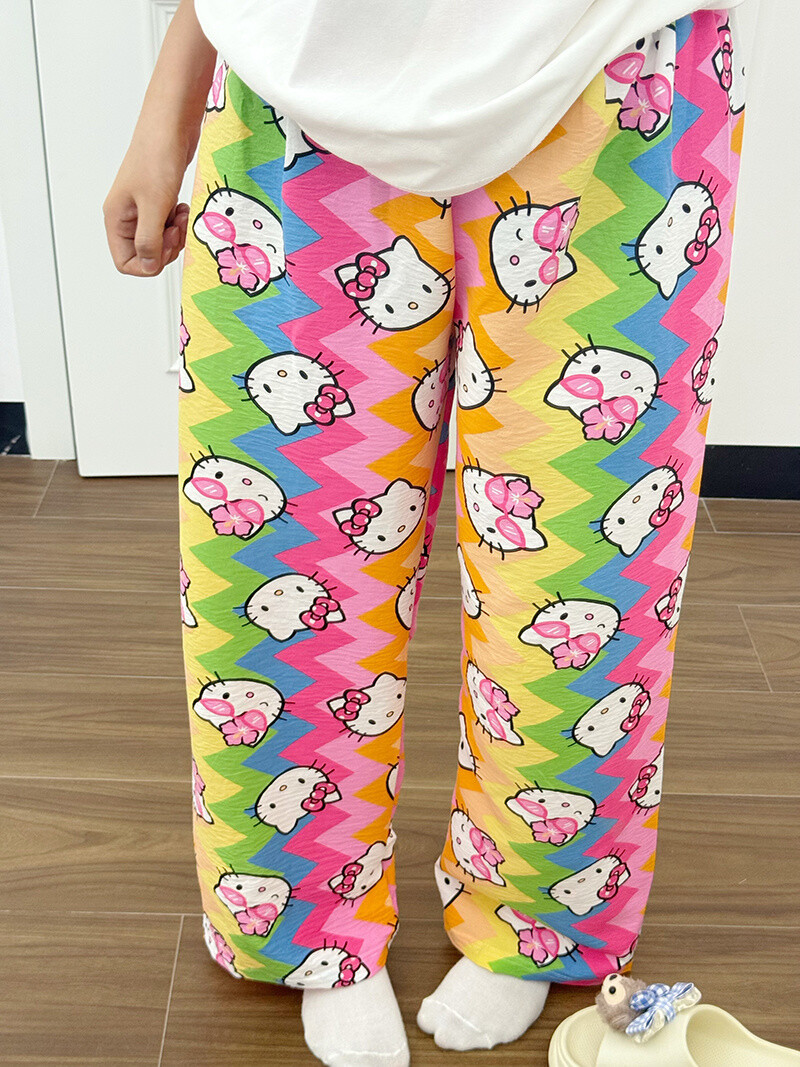 HK Dopamine Sleep Pants - Summer Lightweight Cotton Lounge Pants for Women 02250616