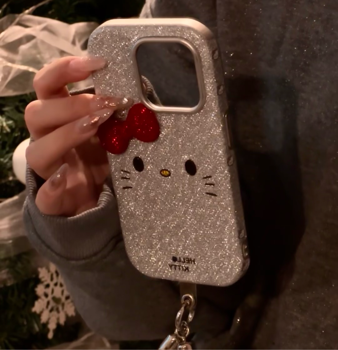 HK Shimmering Cutie Phone Case With Charm