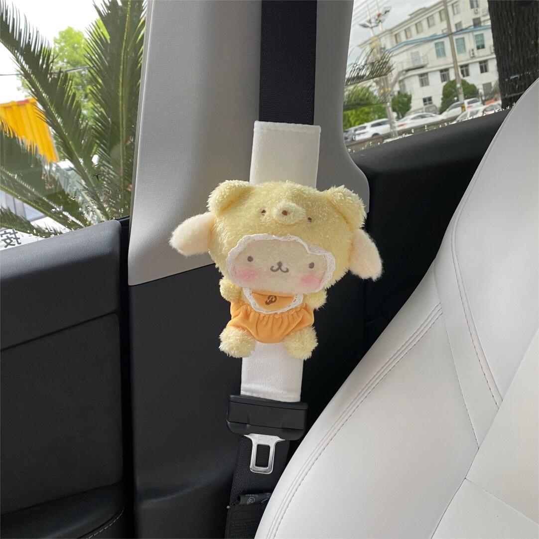 Baby HK Characters Car Seat Belt Shoulder Pad Cover - Handmade Kawaii Plush Shoulder Car Accessories 03250606