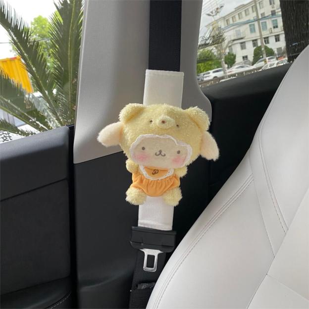 Baby HK Characters Car Seat Belt Shoulder Pad Cover - Handmade Kawaii Plush Shoulder Car Accessories 03250606