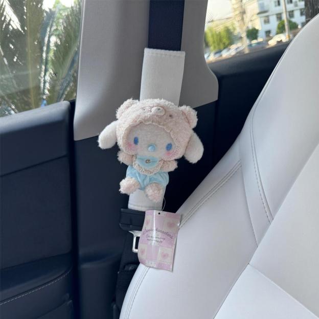 Baby HK Characters Car Seat Belt Shoulder Pad Cover - Handmade Kawaii Plush Shoulder Car Accessories 03250606