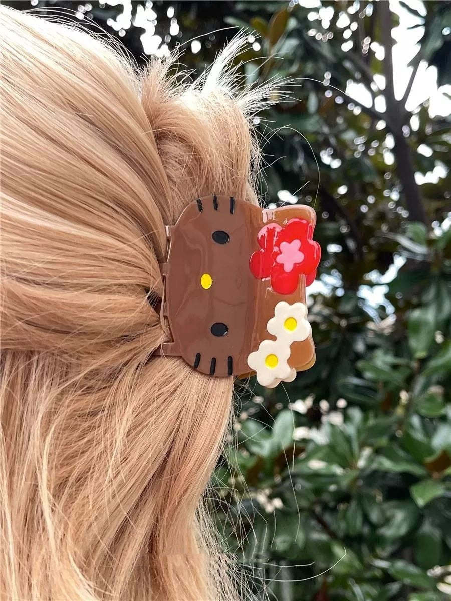 Tan HK Hair Clip Hair Pin Vance clip Hair Accessories｜2 Count (Pack of 1)-cutelalaco