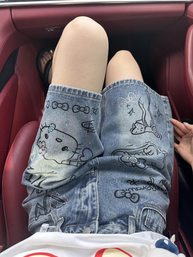 HK Denim Short Casual Jeans Pants with Pockets 05250505