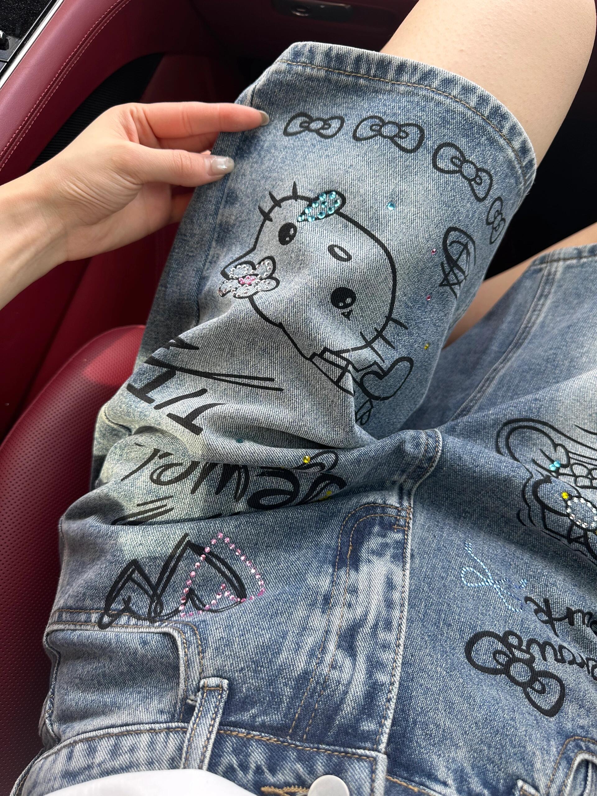 HK Denim Short Casual Jeans Pants with Pockets 05250505