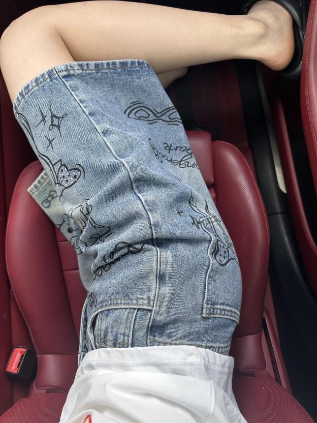 HK Denim Short Casual Jeans Pants with Pockets 05250505