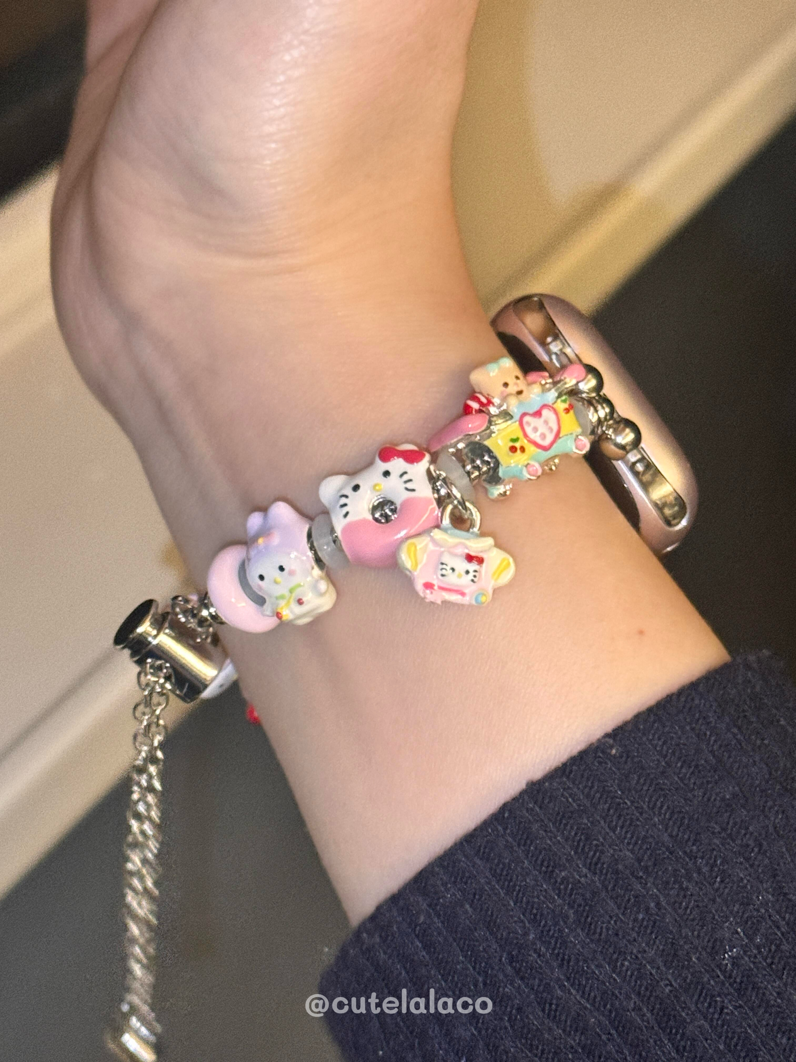 Handmade HK Beaded Apple Watch Band - Kawaii Charm for Series 1-9 & Ultra 02250305