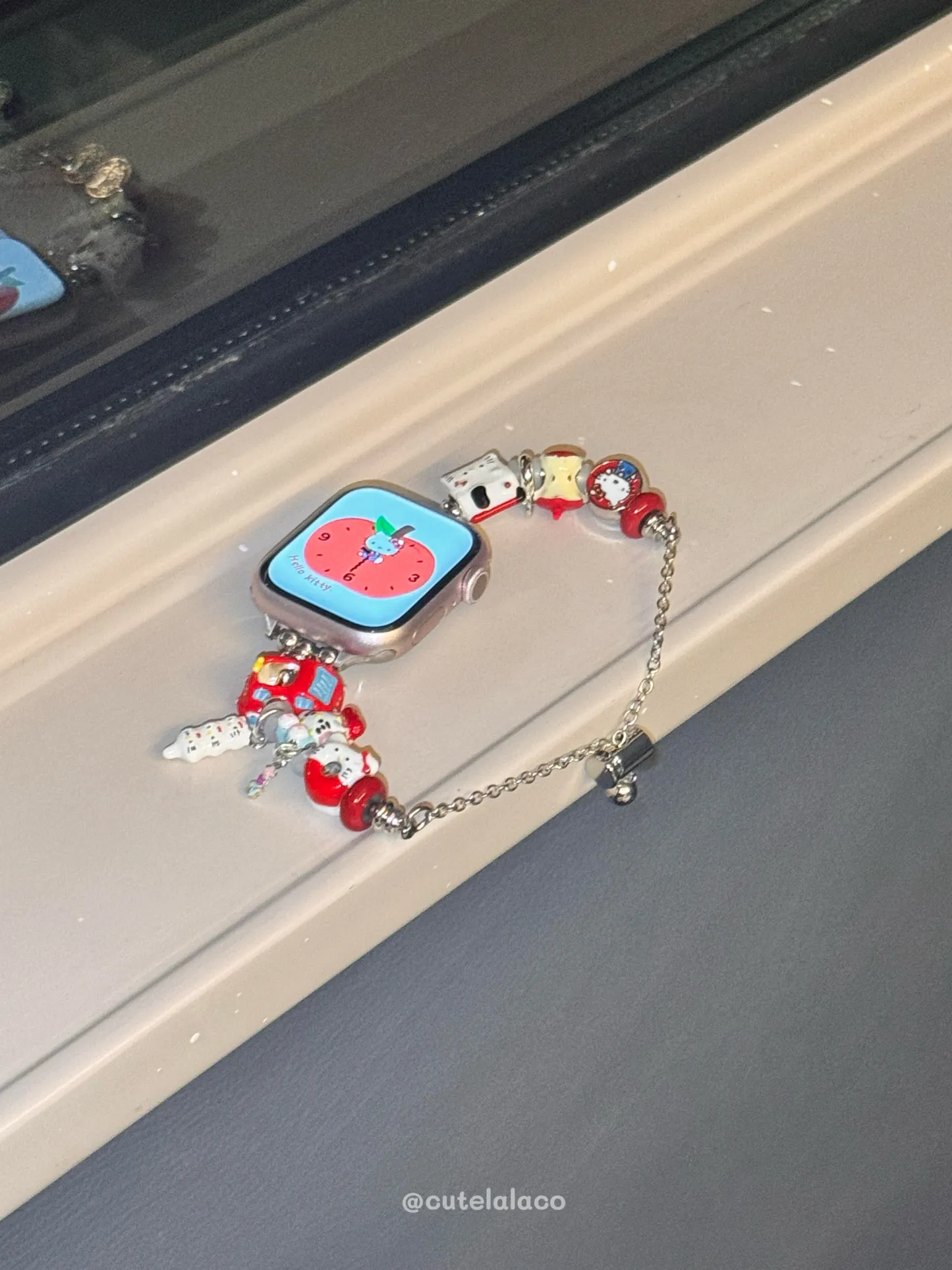 Handmade HK Beaded Apple Watch Band - Kawaii Charm for Series 1-9 & Ultra 01250306