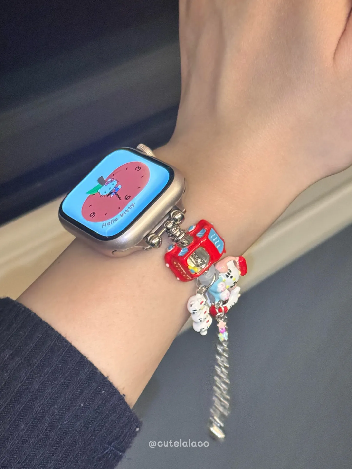 Handmade HK Beaded Apple Watch Band - Kawaii Charm for Series 1-9 & Ultra 01250306