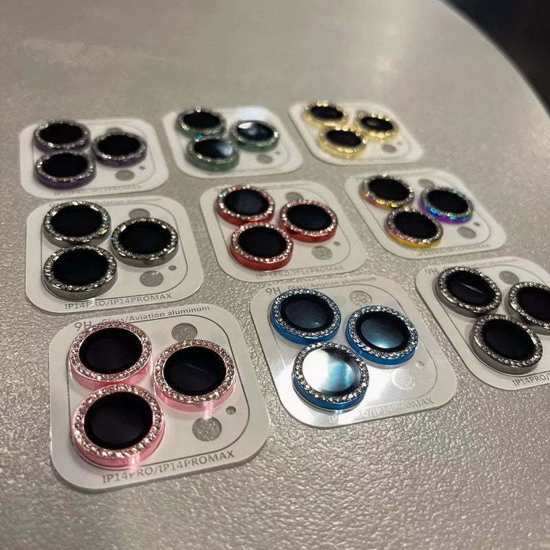 Classy Diamond-like Glitter Metallic Lens Protector Collection