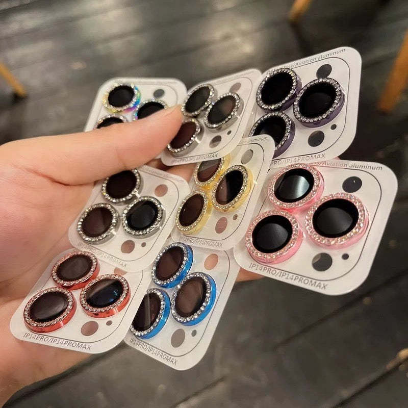 Classy Diamond-like Glitter Metallic Lens Protector Collection