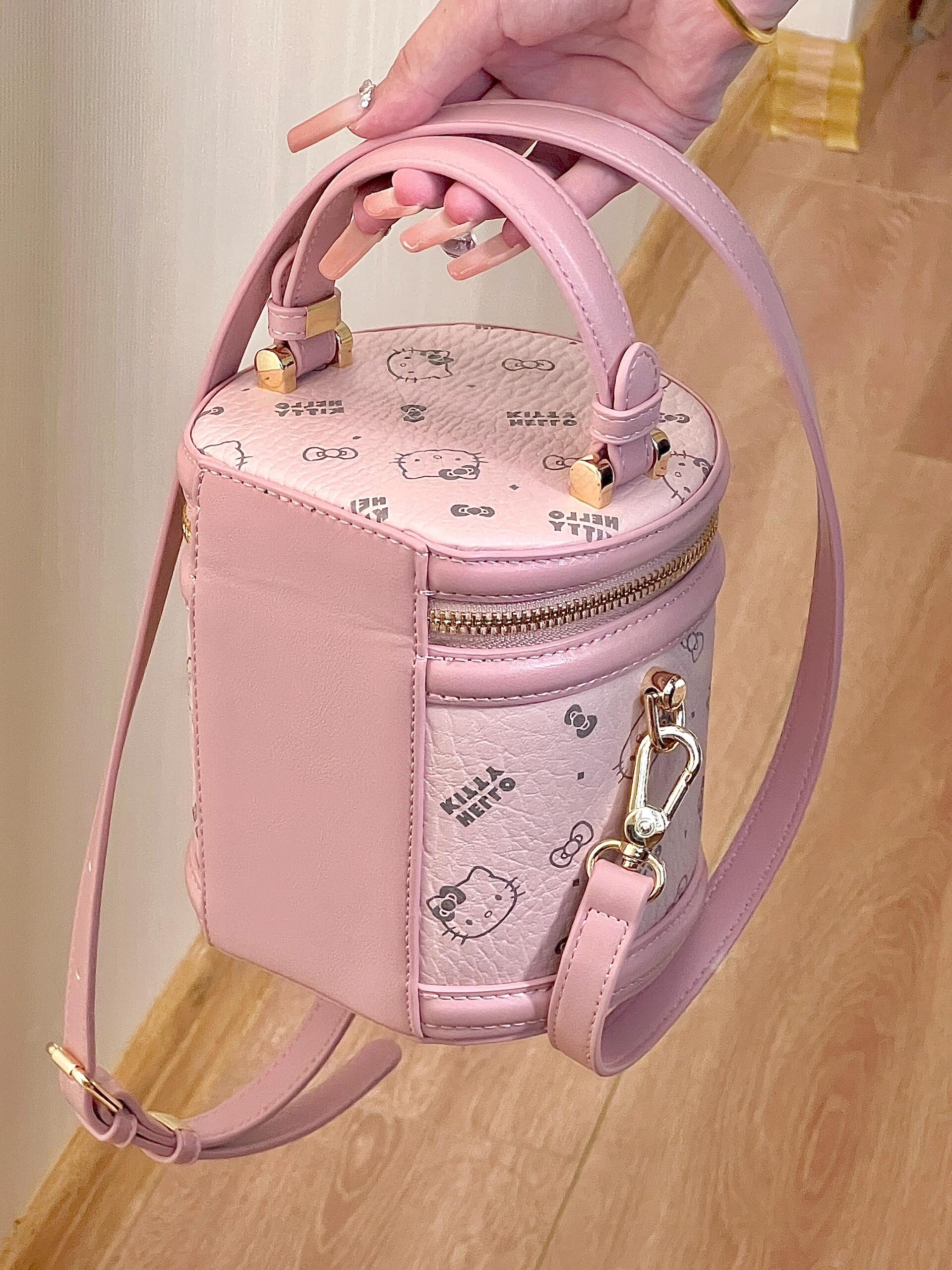 HK Bucket Handbag Hobo Crossbody Shoulder Bag with Double Metal Zipper-cutelalaco