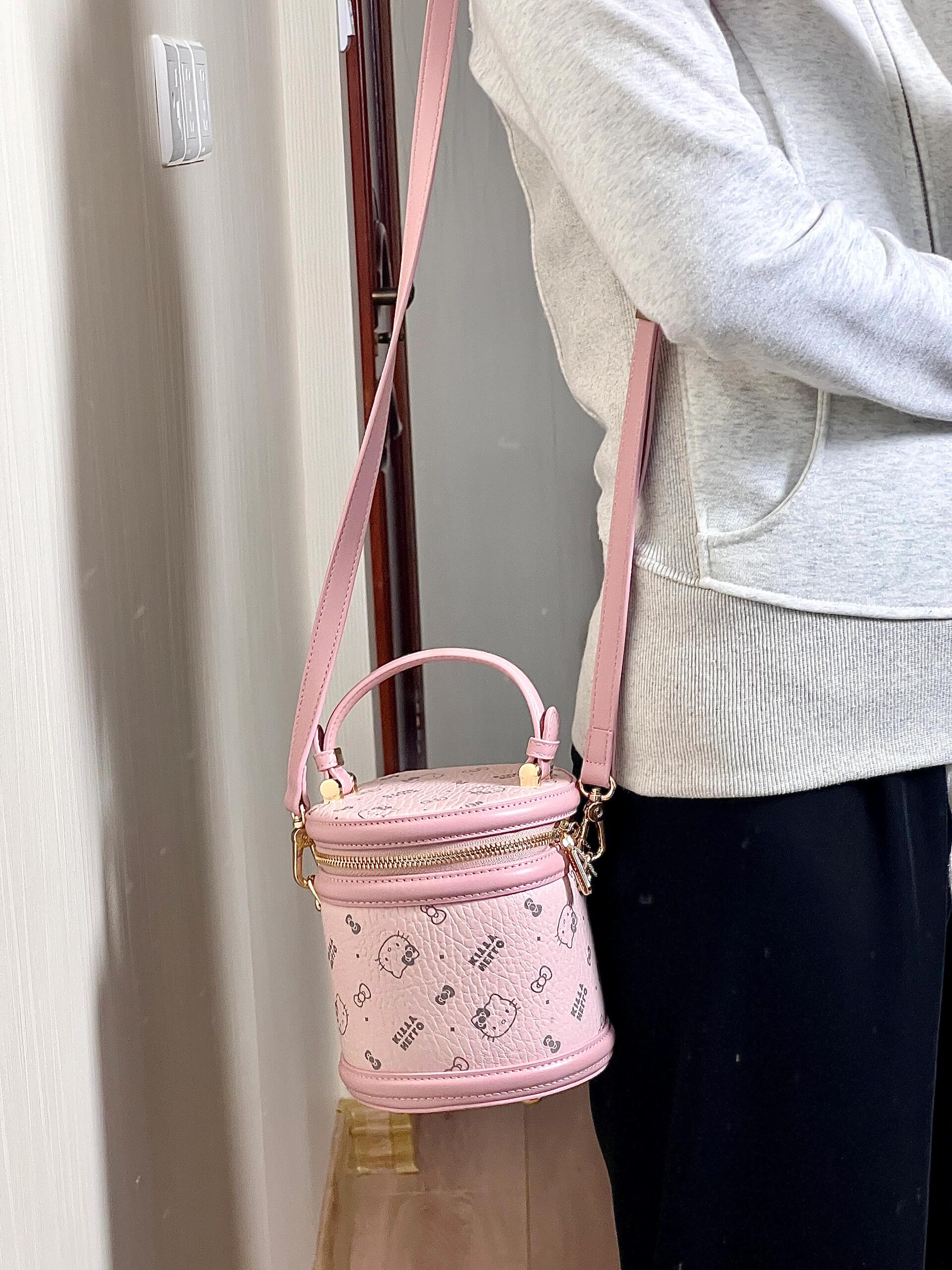 HK Bucket Handbag Hobo Crossbody Shoulder Bag with Double Metal Zipper-cutelalaco