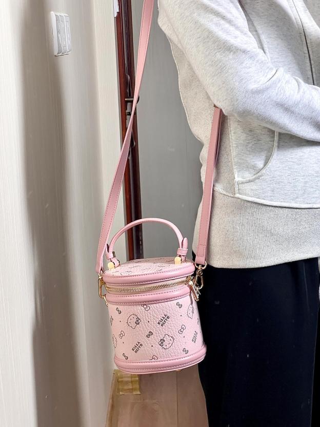 HK Bucket Handbag Hobo Crossbody Shoulder Bag with Double Metal Zipper-cutelalaco