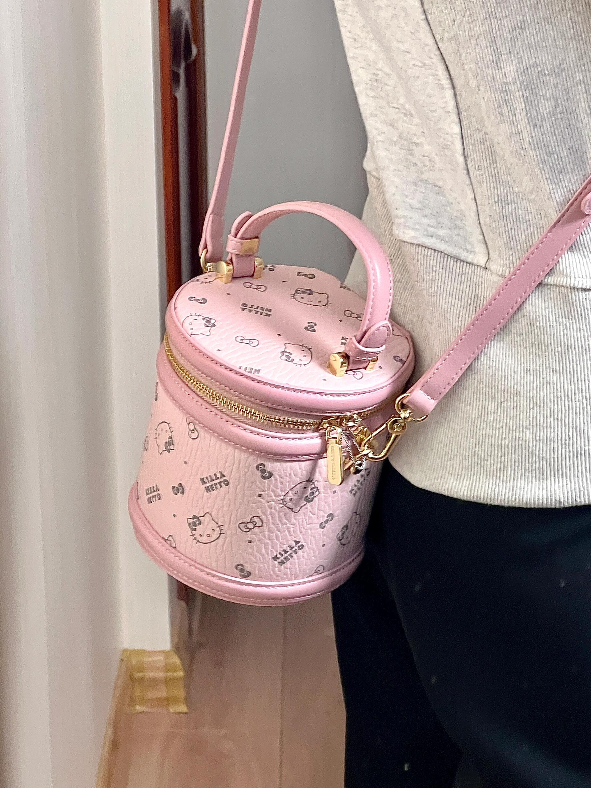 HK Bucket Handbag Hobo Crossbody Shoulder Bag with Double Metal Zipper-cutelalaco