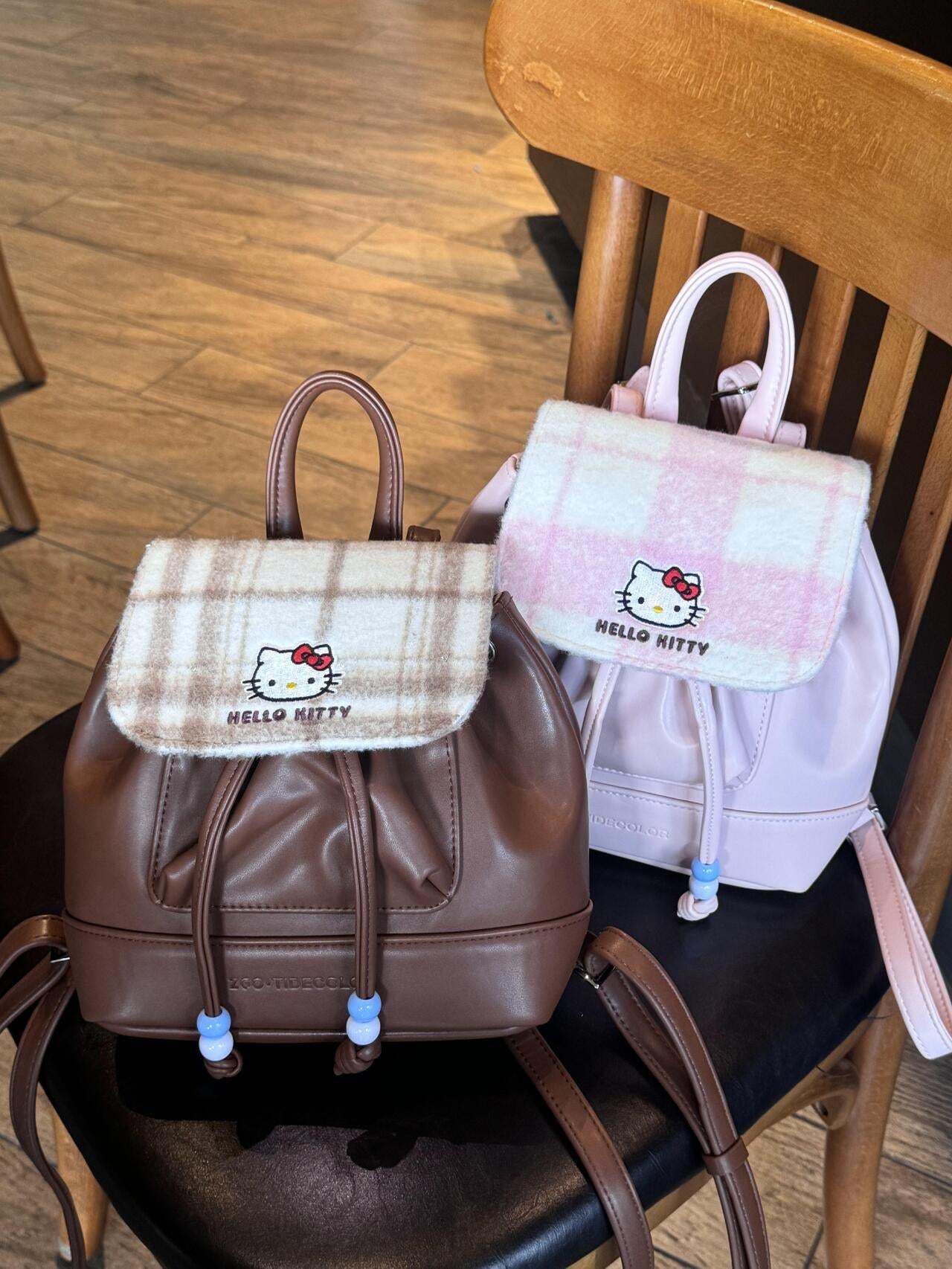 HK Drawstring PU Backpack - Cute & Functional School Bag for Women-cutelalaco