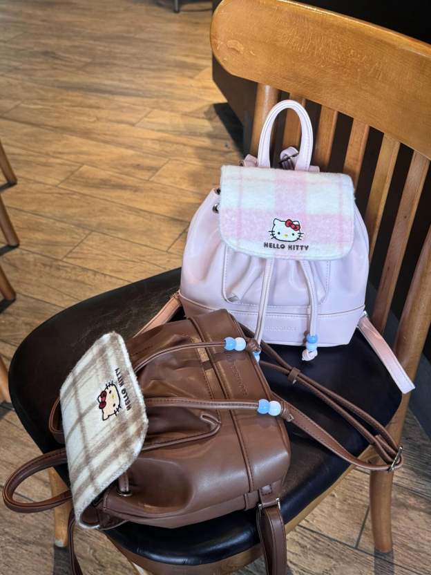 HK Drawstring PU Backpack - Cute & Functional School Bag for Women-cutelalaco