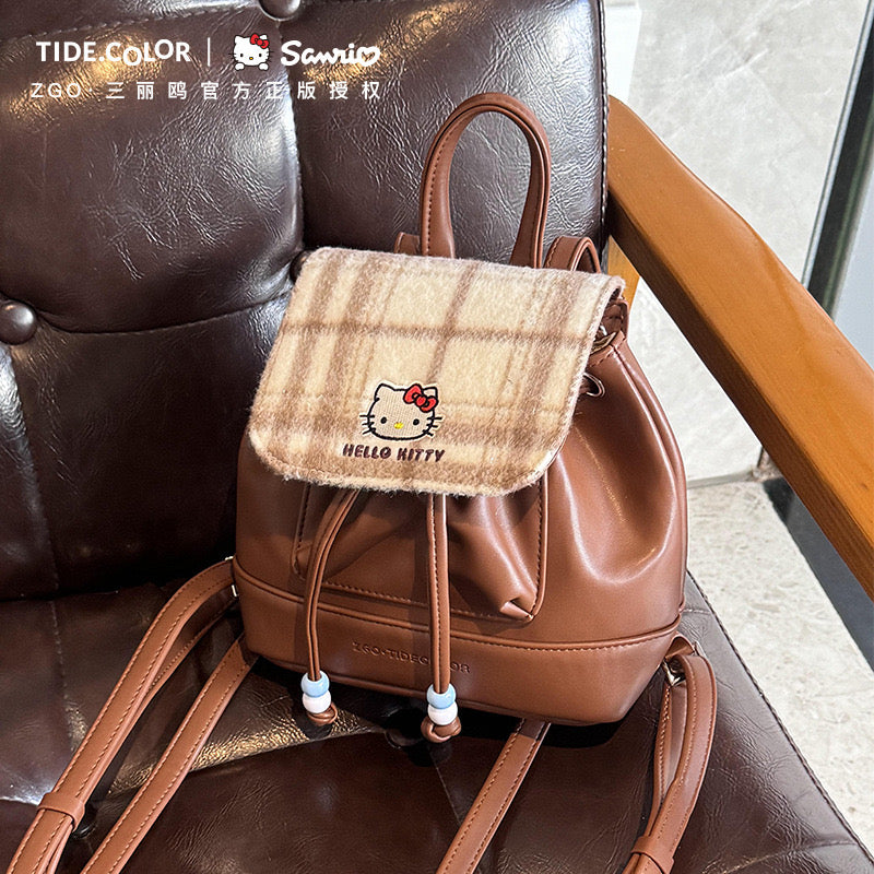 HK Drawstring PU Backpack - Cute & Functional School Bag for Women-cutelalaco
